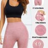 Ama Larsi Women's 3 Piece Workout Yoga Shorts Seamless Booty Biker Shorts High Waisted Running Athletic Leggings - Image 3