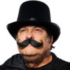 Large Handlebar Mustache with Self Adhesive Tape, Realistic Costume Mustache - Image 3
