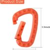 Tactical Carabiner Keychain -12 Pack Hard Polymer Carabiners D Rings Light Weight Spring Snap Gear Clip Utility Hooks Backpack Hanging Buckle for Outdoor Travelling Camping - Image 3