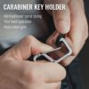 KeyUnity KM06 Keychain Carabiner Clip, Anti-Lost Quick Release Titanium Key Holder, 2 inch Key Organizer Heavy Duty for Men & Women - Image 4