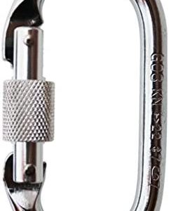 wellsem® 23kn D-ring Steel Screw-locking Carabiners for Rv, Camping, Fishing, Hiking, Traveling and Keychain