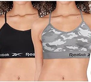 Reebok Women's Bra - Seamless Performance Cami Bralette (2 Pack)