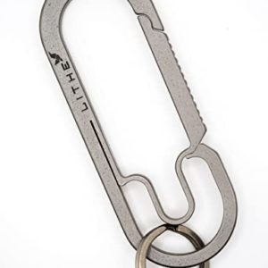 Titanium Carabiner Keychain. Ultra Light Weight EDC. Ti Key Ring Included. LITHE GOODS