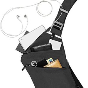 OSOCE Sling Bag Chest Backpack Casual Daypack Black Shoulder Crossbody Lightweight Anti Theft Outdoor Sport Travel Hiking Bag For Men Women