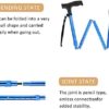 BigAlex Folding Cane,Adjustable Collapsible Cane,Foldable Walking Cane for Men,Women,Lightweight,Adjustable,Portable Hand Walking Stick - Balancing Mobility Aid - Sleek, Comfortable T Handles - Image 2