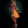 4 Pieces Tiger Costume Set Animal Fancy Costume Tiger Ear Headband Tail Bow Tie Tutu Skirt for Kids Halloween Cosplay Party - Image 6