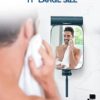 TOUCHBeauty 3X Shower Mirrors for Shaving with Razor Holder, Heldhand & 360 Degree Swivel, Larger Size 11" Blue Bathroom Accessories for Men - Image 3