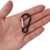 200 Pack Bulk Aluminum Carabiner Small Spring Clip Hook Spring-Loaded Gate Keychain Buckle Pack for Camping Hiking Backpack Bottle, Black - Image 5