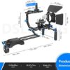 Neewer Shoulder Rig Kit for DSLR Cameras and Camcorders, Movie Video Film Making System with Matte Box, Follow Focus, C-Shaped Bracket, 15mm Rods, Handgrip, 1/4” & 3/8” Threads (Blue + Black) - Image 7