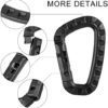 Tactical Carabiner Keychain -12 Pack Hard Polymer Carabiners D Rings Light Weight Spring Snap Gear Clip Utility Hooks Backpack Hanging Buckle for Outdoor Travelling Camping - Image 2