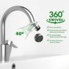 Swivel Faucet to Hose Adapter with Aerator, Sink Hose Attachment for Faucet to Garden Hose 3/4 Inches, 15/16 Male Thread or 55/64-27UNS Female Thread to Faucet, Solid Brass, Chrome - Image 3