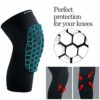 HiRui Knee Pads for Kids Youth Adult, Basketball Baseball Knee Brace Knee Support, Collision Avoidance Kneepad Compression Knee Sleeve for Volleyball Football Cycling Running-1Pair (Black, L) - Image 2