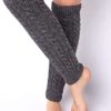 Wool Leg Warmers for Women Thigh High Socks Knitted Stockings Warm and Long Footless Cable Knit Crochet Warmers - Image 7