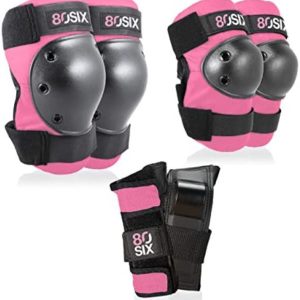 80Six Pad Set with Wristguards, Elbow Pads, and Knee Pads