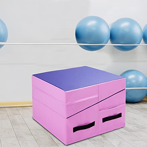 Polar Aurora Incline Gymnastics Mat Wedge 48'' Folding Gymnastics Gym Fitness Skill Shape Tumbling Mat for Kids Play Home Exercise Aerobics - Image 7