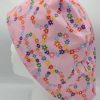 Pink Daisy Chain Flowers Surgical Scrub Cap Medical Hat Hospital Cover - Image 4