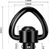 SOMA QD Sling Swivel Mounts, Heavy-Duty Quick Detachable Sling Attachment, 2 Point Sling Clip Black-Occult - Image 2