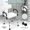360° Swivel Shower Chair for Inside Shower, Medical Bath Seat with Arms and Back for Seniors, Adjustable Height Rotating Stool for Bathtubs, Supports Up to 330LBS - Image 4