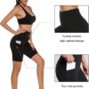 THE STRENGTH Biker Shorts for Women with Pockets, Tummy Control, High Waisted and Yoga Shorts for Women (as1, Alpha, l, Regular, Short, Standard) Black - Image 3