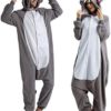 Spooktacular Creations Unisex Adult Pajama Plush Onesie One Piece Elephant Animal Costume - Image 3