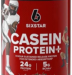 Six Star Casein Protein Powder Elite Casein Protein Powder | Slow-Digesting Micellar Casein Protein Powder for Muscle Gain | Triple Chocolate Protein Powder, 2 lbs (26 Servings) (Package May Vary)