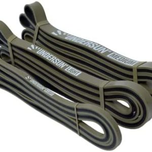 Undersun Pull Up Resistance Workout Band Set with 3 Assistance Exercise Bands for Men & Women Heavy Duty (X-Light, Light, and Medium)