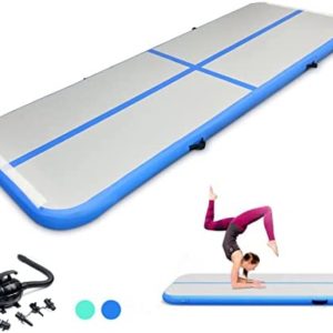 Air Track Tumbling Mat for Gymnastics 10ft Tumble Track Air Mat for Kids Home Training Exercise