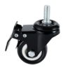 DICASAL 4 Pack 1.5 Inch Swivel Stem Casters, Non-Marking Polyurethane Wheels 330 Lbs with Diameter 3/8"- 16 x 1" Stem Thread and Nuts for Carts Trolley Furniture - Image 7