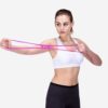 Yoga Rally Bands, Silicone Resistance Loop Exercise Bands, Portable Highly Elastic Exercise Cord for Stretching and Fitness (Pink) - Image 2