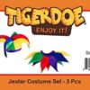 Tigerdoe Jester Costume - Hat and Collar and Wand - Jester Clown Costume - King's Jester - 3 Pc Set Blue - Image 7
