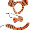 LUCKYGAL Girls Tiger Costume Halloween Tutu Dresses Animal Outfits Party Clothes with Ears Headband Bowtie Tail - Image 4