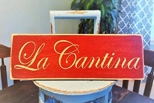 LA CANTINA (Choose Color) Spanish Bar Italian Cellar Rustic Shabby Chic Sign