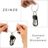 ZEINZE Carabiner Clip 3" Aluminum D-Ring Spring Loaded Gate Small Keychain Carabiners Clip Set for Outdoor Camping Mini Lock Hooks Spring Snap Link Key Chain Durable Improved Design 8 Pack - Image 4