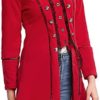 Women’s Renaissance Steampunk Jacket, Medieval Halloween Costumes Gothic Victorian Pirate Vampire Tailcoat Vintage Frock Coat - Image 4