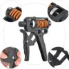 Buckle Booster Hand Grip Strengthener Adjustable Resistance 55~110 Lbs Forearm Exerciser Grip Strength Trainer for Muscle Building and Injury Recovery for Athletes Cork Yoga Jade (Black, One Size) - Image 7