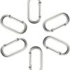 SWATOM Shape Aluminum Carabiner Keychains Clip Spring Snap Hook Keyring Carabiners - Image 6