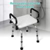 360° Swivel Shower Chair for Inside Shower, Medical Bath Seat with Arms and Back for Seniors, Adjustable Height Rotating Stool for Bathtubs, Supports Up to 330LBS - Image 5