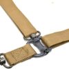 SABADO 2 Point Rifle Sling with QD Quick Disconnect Sling Swivels, Quick Detatch D-Ring, Push Button Sling Attachment Rifle Strap Adjustable, Butt Stock Sling with Fast Adjust Thumb Loop (Khaki) - Image 3