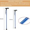 BigAlex Folding Cane,Adjustable Collapsible Cane,Foldable Walking Cane for Men,Women,Lightweight,Adjustable,Portable Hand Walking Stick - Balancing Mobility Aid - Sleek, Comfortable T Handles - Image 4