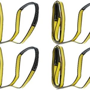 1" x 3' Lifting Slings Web Synthetic | Eye & Eye | 2-ply Reinforced Eyes Choker Pull Strap (4 Pack)