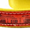 DD Sling (USA Made). 2" wide X (4' to 20' lengths) in Listing! 2 Ply Twisted Eye, Nylon Lifting Slings, Eye & Eye, Heavy Duty (900 webbing), 6,400 lbs Vertical, 5,100 Choker, 12,800 Basket Load Capacity (2inX8ft) - Image 2