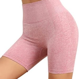 Ama Larsi Women's 3 Piece Workout Yoga Shorts Seamless Booty Biker Shorts High Waisted Running Athletic Leggings