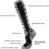 Ski Socks Women Men, 3 Pair Extra Thick Warm Snow Winter Skiing Socks Long Knee High Snow Snowboarding Skiing Socks - Image 2