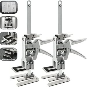 DQZE Full Metal Labor Saving Arm Jack, 11.8-inch Portable Furniture Jacks, Load-Bearing 880 lb, Two-Speed Descent Mod, Arm Tool Lift for Installing Cabinets, Doors, Windows, Furniture, Etc.
