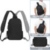 Crossbody Sling Bag for Men, 18L Expanded Sling Backpack with USB Port, Water Resistant Travel Hiking Daypack with Phone Pocket, Lightweight Shoulder Bag for Travel Camping Hiking Outdoor Sports - Image 5