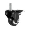 DICASAL 4 Pack 1.5 Inch Swivel Stem Casters, Non-Marking Polyurethane Wheels 330 Lbs with Diameter 3/8"- 16 x 1" Stem Thread and Nuts for Carts Trolley Furniture - Image 5
