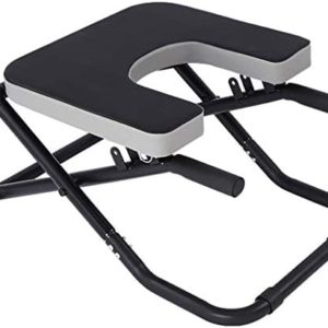 Inversion Bench Yoga Headstand Bench Handstand Machine Can Withstand A Weight of 440 Lbs Inversion Chair Treat Low Back Pain with Armrests (Color : Black, Size : 48.538.536.5cm)