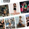 KTGIREM Women Cross Waist Workout Shorts High Waisted Biker Shorts for Womens Athletic Running Yoga Shorts - Image 5