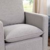 Babyletto Cali Pillowback Swivel Glider in Performance Grey Eco-Weave, Water Repellent & Stain Resistant, Greenguard Gold and CertiPUR-US Certified - Image 5
