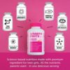 SmartyPants Teen Girl Formula, Daily Multivitamin Gummies: Vitamins C, B12, K, Zinc, & Biotin for Immune Support, Energy, Skin & Hair Support, Assorted Fruit Flavor, 120 Gummies (30 Day Supply) - Image 3